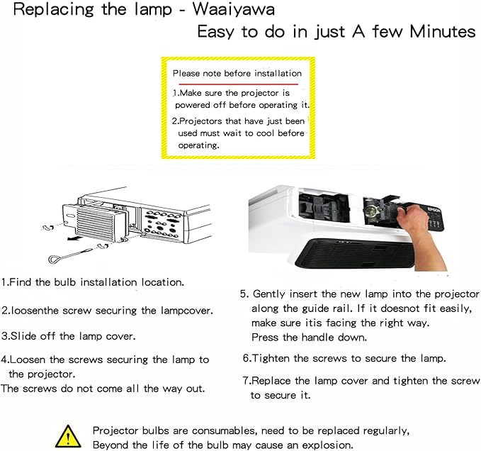 Genuine Original 5J.J1105.001 Replacement Projector Lamp/Bulb with Housing for BenQ W550 Projector (OEM Bulb Inside)