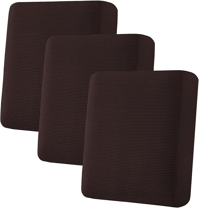 H.VERSAILTEX Super Stretch Stylish Cushions Covers/Furniture Cover Spandex Jacquard Small Checked Pattern Super Soft Slipcover Washable Individual