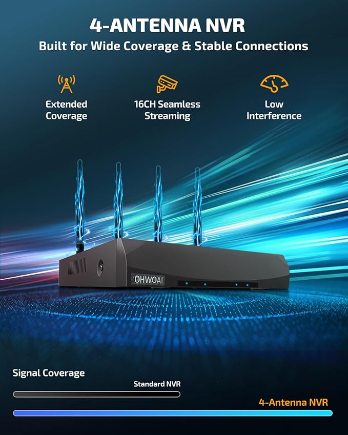 《100% Solar Powered & 2-Way Audio》Outdoor Wireless PTZ Camera System, 4MP Solar Powered Battery Cameras Systems, Home Video Surveillance DVR Kits with PIR Motion Detection