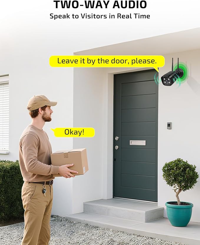 《Dual Antennas》Wireless Security Camera System Outdoor, Wireless Cameras for Home Security with Expandable 16CH 4K NVR, Surveillance Video Systems DVR Kits