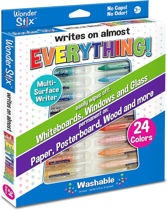 Wonder Stix Pastel Colors Dustless Chalk Crayon 24 pack