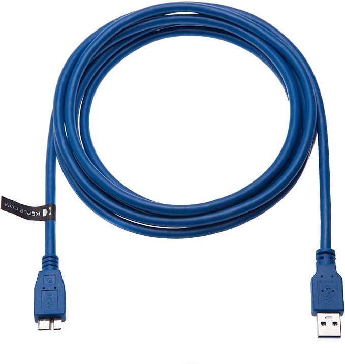 USB Micro-B Cable for Seagate Game Drive for Xbox Backup Plus Slim, BackupPlus, Expansion, STEB2000200, STBV2000200, Wireless Plus, Maxtor M3, Verbatim Store 'n' Go, Hitachi HGST Touro S (1.5ft)