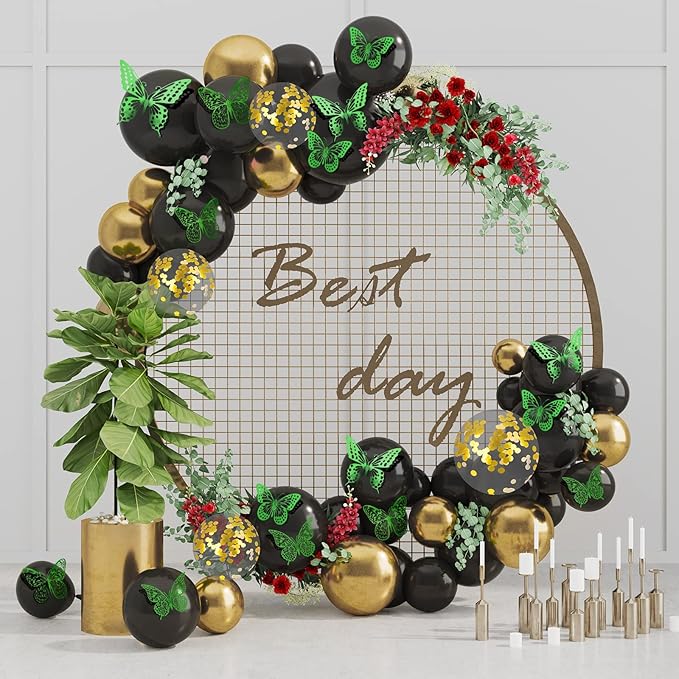 SAOROPEB 3D Butterfly Wall Decor - 48 Pcs, 4 Styles, 3 Sizes, Removable Stickers for Birthdays & Parties