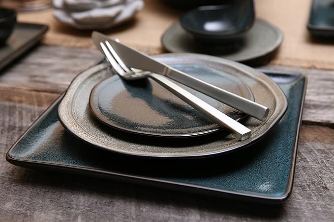 FORTESSA Arezzo 18/10 Stainless Steel Flatware, 5 Piece Place Setting With Knife, Forks and Spoons (Service For 1), Dishwasher Safe, Brushed Gold