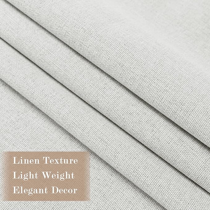 120" Wx108 L Linen Room Divider Drapes for Doorway/Glass Window/Sliding Door/Patio, Extra Wide Pinch Pleated Full Blackout Curtains for Girls Boys Teen Kids Room, 1 Panel, Greyish White
