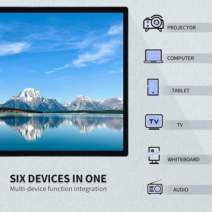65" Touchscreen Monitor Smart Board, 4K Interactive Presentation Electronic Whiteboard with Android 11, Digital Signage Display for Office, Classroom,RAM 4GB+ ROM 32GB