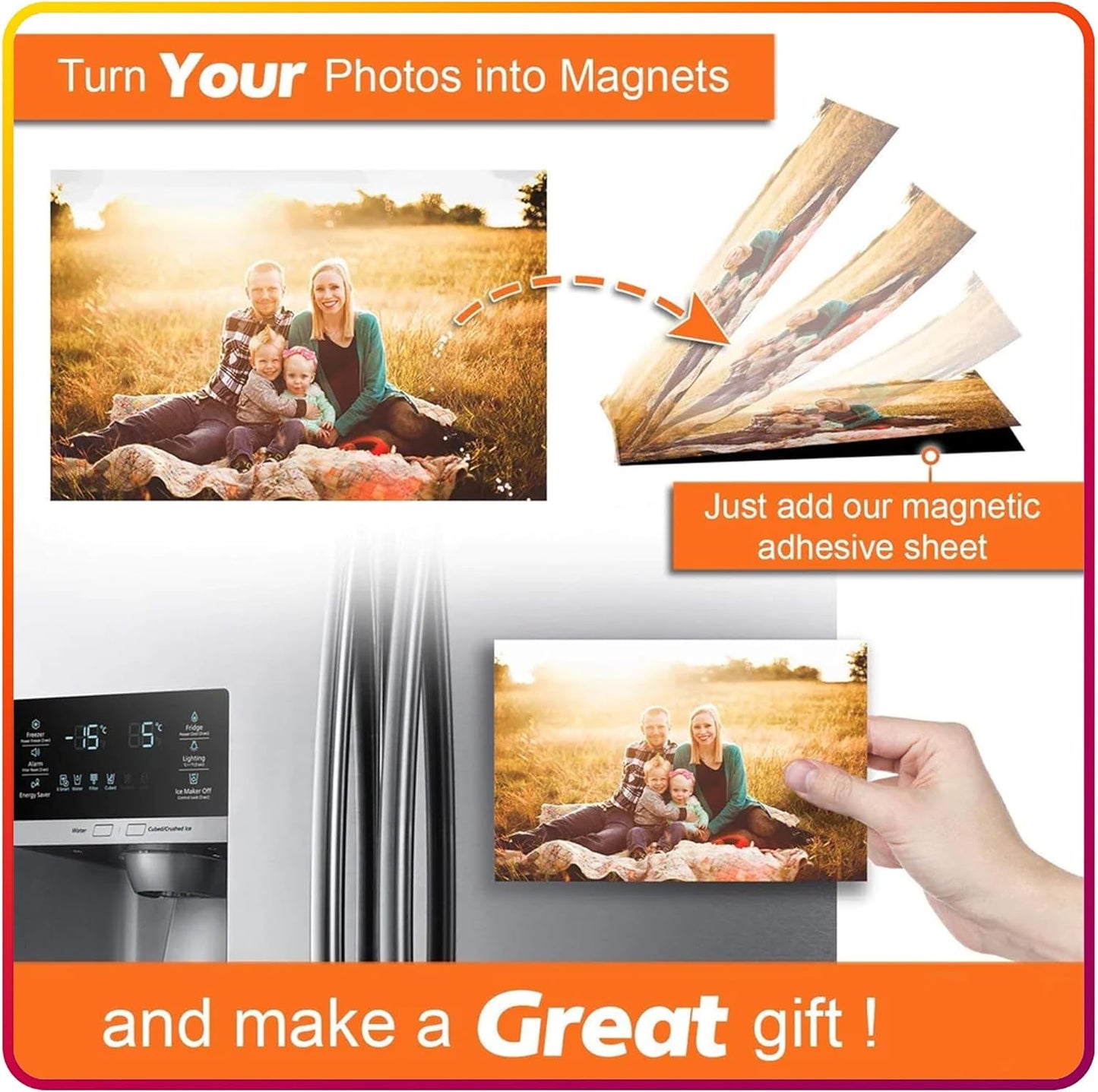 Business Card Magnets Peel and Stick 2" x 3.5"- 50 Strong Magnetic Sheets with Adhesive Backing to Make Flexible Magnet Self Sticky Dots for School Classroom Board, Fridge, Photos, Crafts