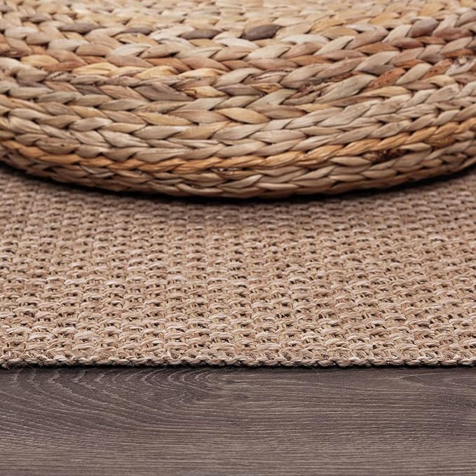 CAMILSON Indoor and Outdoor Runner Rug Natural Solid Boho Woven Design Easy-Cleaning Non Shedding Farmhouse Living Room Bedroom Garden Patio and Kitchen Washable Outside Carpet Alfombras (2x7)