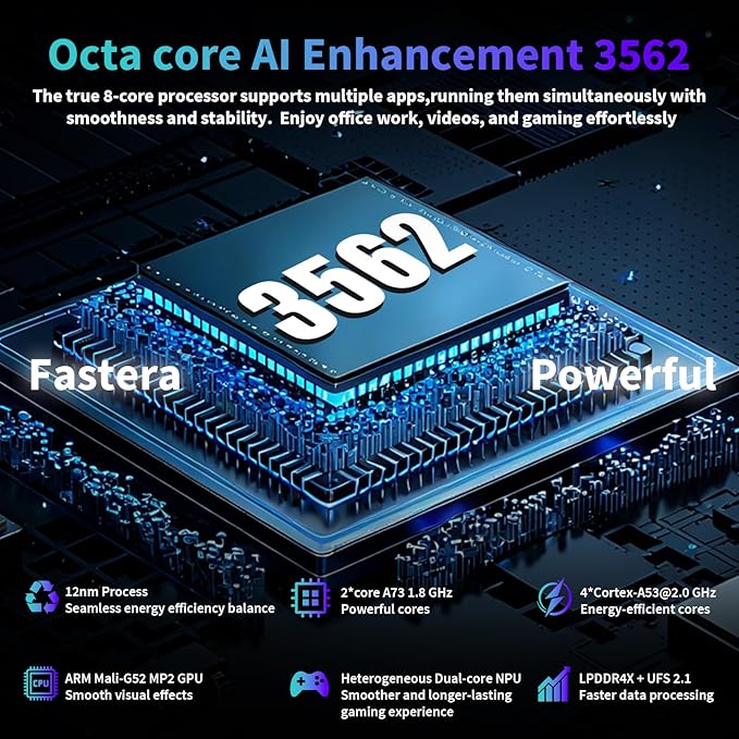 2025 Android 15 tablet with keyboard, 26GB+256GB+2TB Expand, 10 inch 2-in-1 Tablets with 8-Core, 5G WiFi, 8000mAh, BT5.0, 5MP+13MP, GMS, GPS, Widevine L1, Tablet PC with Mouse, Case, Stylus (Silver)