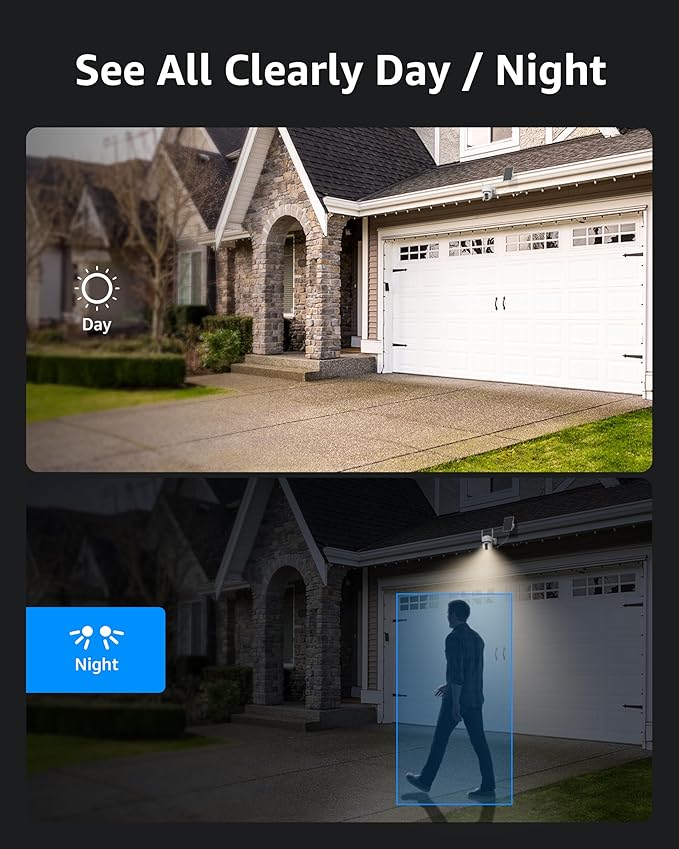 ANNKE 2K Solar Security Cameras Wireless Outdoor, 2 Pack 360° View Pan/Tilt Dome Cameras for Home Surveillance, Full-Color Night Vision, Two-Way Audio, Smart PIR Motion Sensor, IP65, 2.4 & 5GHz WiFi