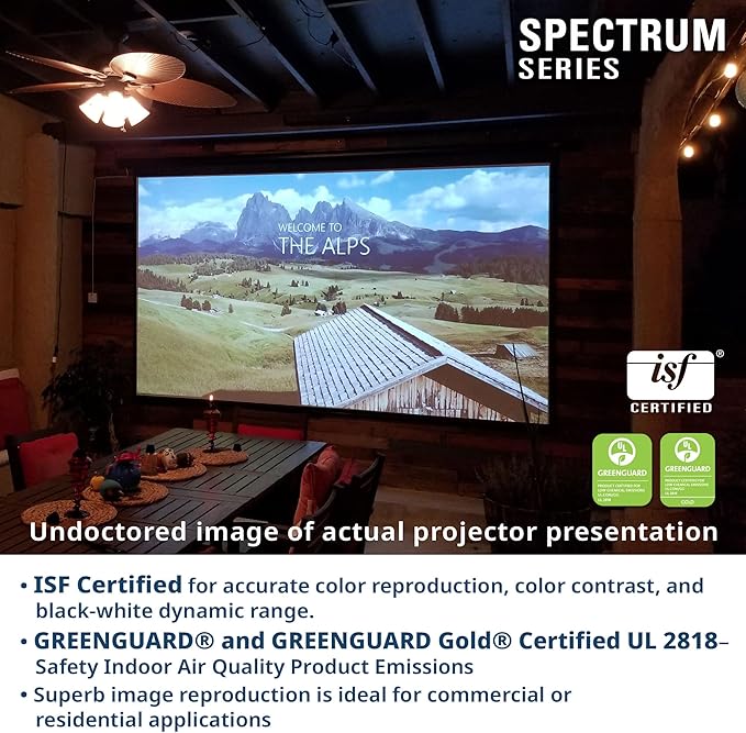 Elite Screens Spectrum Swift-RC1, 115-INCH Motorized Projector Screen Movie Home Theater Gaming 4K/8K Retractable Electric Projection Screen, ELECTRIC115H2