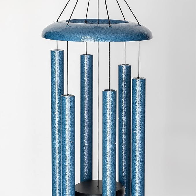 Corinthian Bells by Wind River - 36 inch Sky Blue Wind Chime for Patio, Backyard, Garden, and Outdoor Decor (Aluminum Chime) Made in The USA