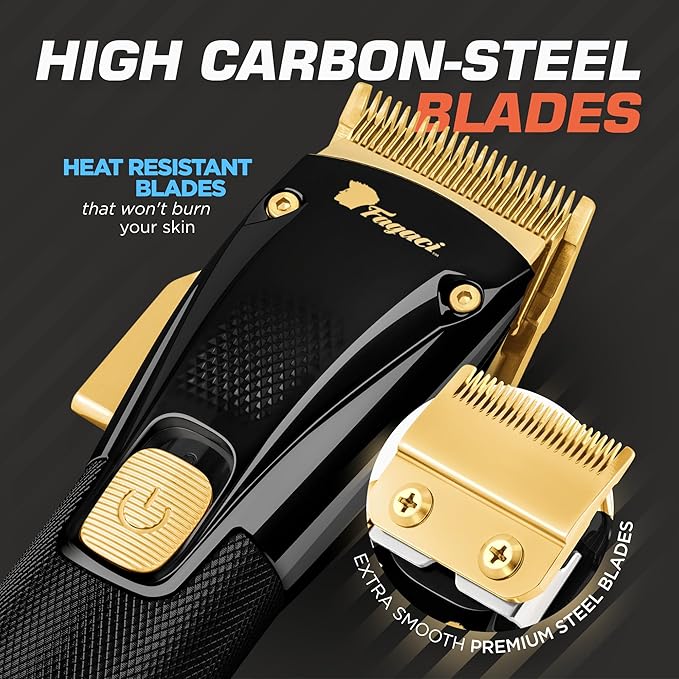 Fagaci Professional Hair Clippers for Men - Precise Cutting, Turbo Power Cordless Hair Clippers with 5 Hour Battery Life