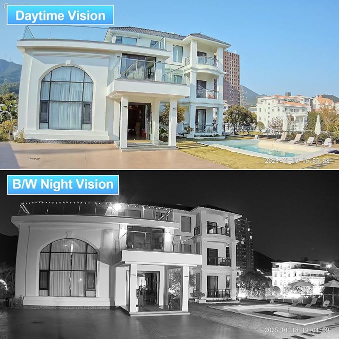 8MP PoE Camera, 4K Turret Security IP Camera @30fps, 5X 2.7~13.5mm Motorized Lens, Smart Dual Light Color Night Vision, Two-Way Audio, Outdoor IP67, SD Card Slot (not Included), IND8VD99Z