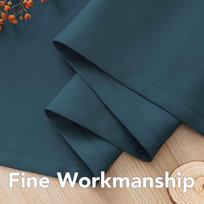 H.VERSAILTEX Premium Blackout Thermal Insulated Room Darkening Curtains for Bedroom/Living Room - Classic Grommet Top (2 Panels, Dark Teal, 52 Inch by 108 Inch)