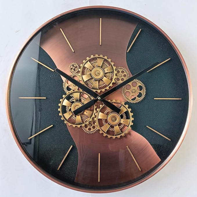 THE GEARS CLOCK 22'' Inch Real Moving Gear Wall Clock Sweden Line Uppsala (22 inches (55 cm))