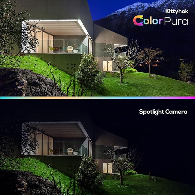 Kittyhok Outdoor Solar Security Camera System Wireless, 6pcs 2K Solar PTZ Security Camera, Pro Color Night Vision, Human Detection, 360 Viewing, 10CH NVR, Local Storage, KSBL40T4 Bundle with BLY4