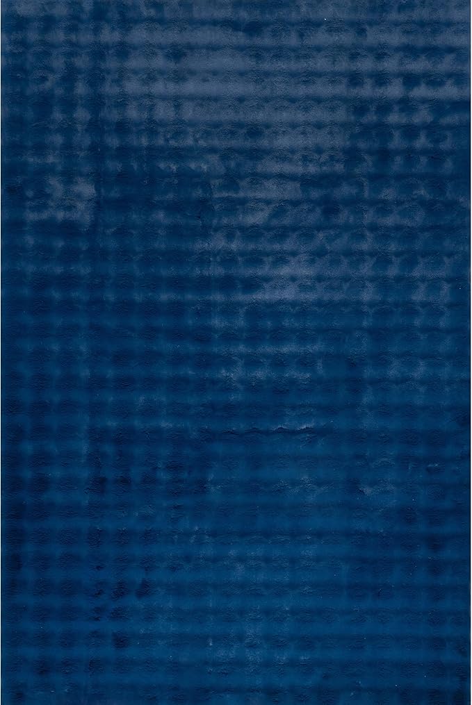 nuLOOM Jeni Checkered 5x8 Machine Washable Area Rug for Living Room Bedroom Dining Room Kitchen, Navy