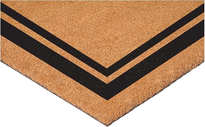 Calloway Mills 152962448 Black Border 24" x 48" Monogram Doormat (Letter O)