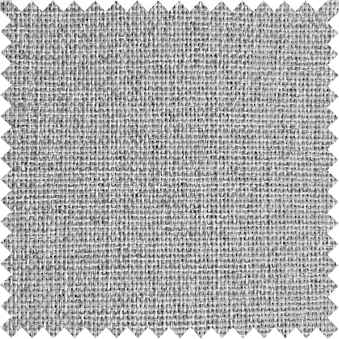 Macochico 100% Blackout Pinch Pleated Linen Curtains Thermal Window Treatments Sound Reducing Curtains for Bedroom Living Room Silver Grey Farmhouse Burlap Drapes with Tieback 52”Wx63”L 1 Panel