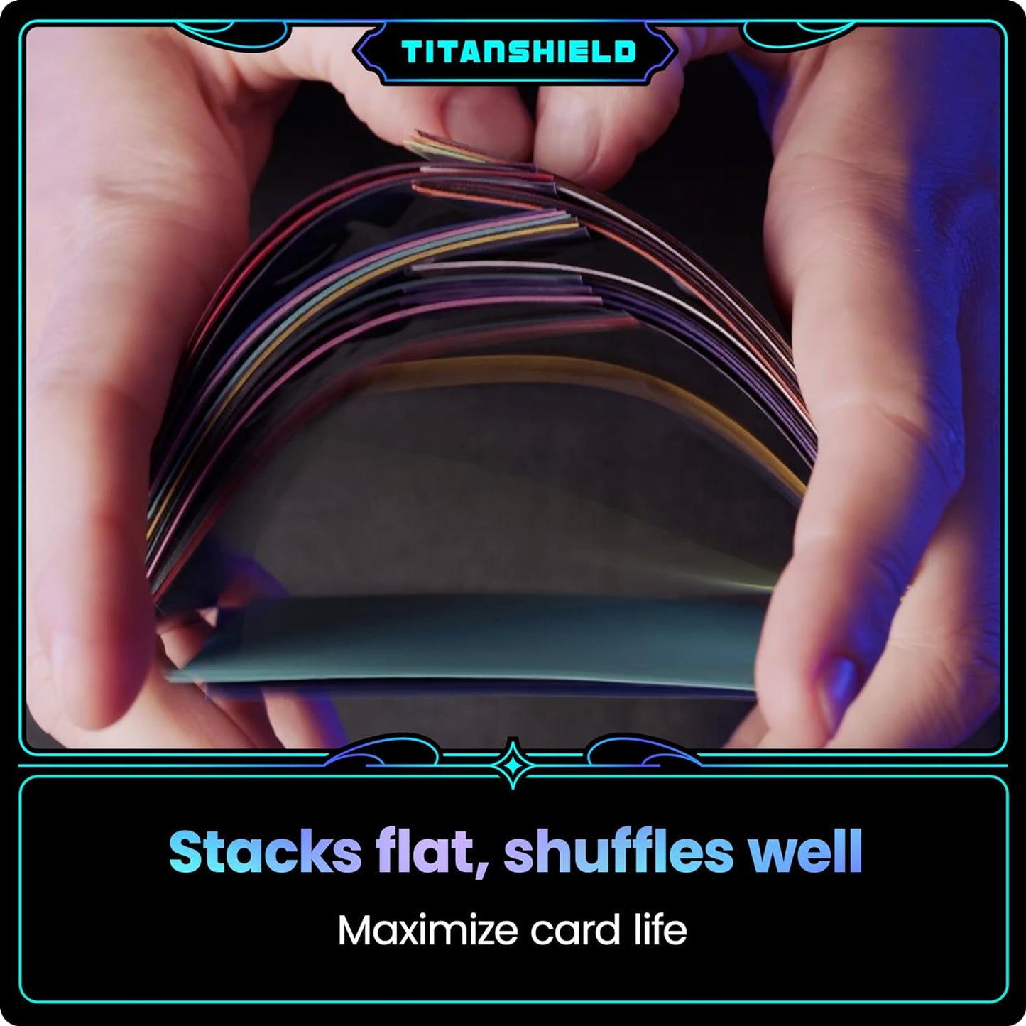 TitanShield (150 Sleeves/Ember Orange) Standard Size Board Game Trading Card Sleeves Deck Protector for MTG, Dropmix