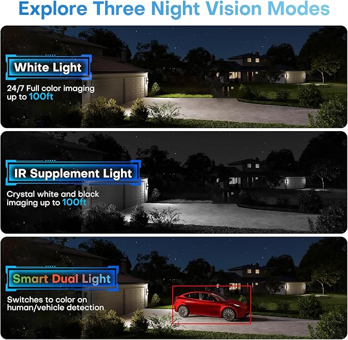 5MP IP PoE Camera, Outdoor Turret Camera with Mic/Audio, Hikconnect/SADP/iVMS4200, Smart Color Night Vision, Low Light Starlight, Human Vehicle Detection, 114° FOV, Metal IP67, 512GB SD Slot