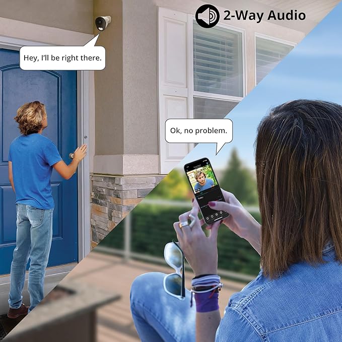 Night Owl 10 Channel Bluetooth Video Home Security Camera System with (8) Plug-in Wi-Fi 2K HD Indoor/Outdoor Spotlight Cameras with 2-Way Audio and 1TB Hard Drive (Expandable up to 10 Cameras)