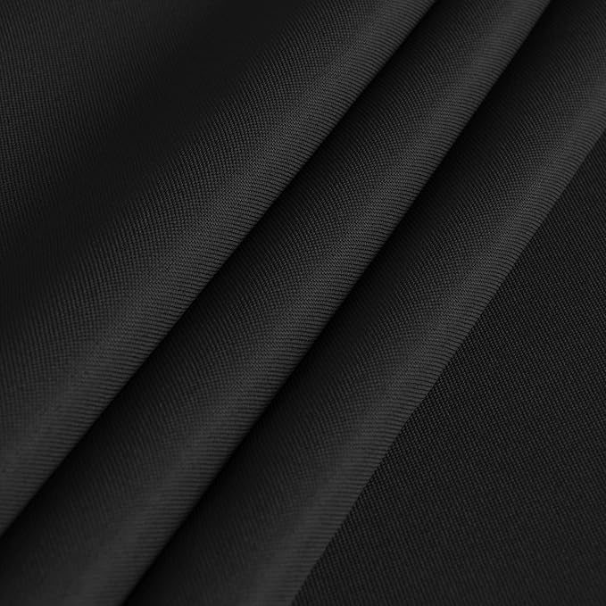 sancua Square Tablecloth - 70 x 70 Inch - Water Resistant Spill Proof Washable Polyester Table Cloth, Decorative Fabric Table Cover for Dining Tables, Buffet Parties and Camping, Black