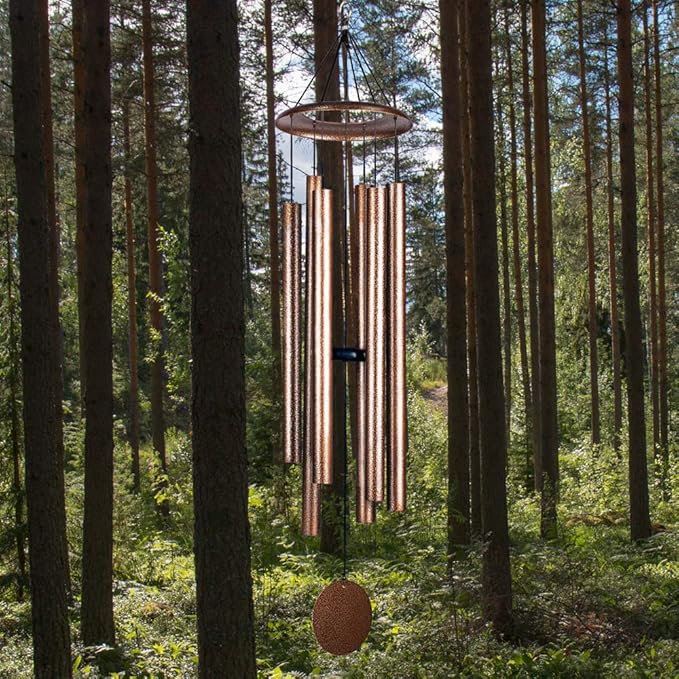 50 Inch Wind Chimes for Outside Deep Tone Large Sound Church Bell Rings Memorial Mother Day Copper Vein Thickness of Tube 3.6mm Taiwan Made