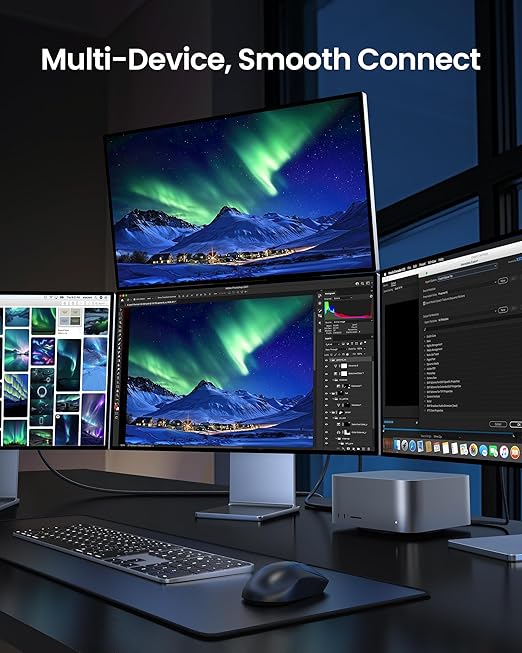 Silkland Certified USB 4 for Thunderbolt 5 Cable 5FT, 80Gbps Data Cable, 240W PD3.1, 120Gbps for 16K/Dual 8K Display, Braided USB C Video Cable Compatible for Thunderbolt 4, MacBook Pro, iPhone 17,SSD