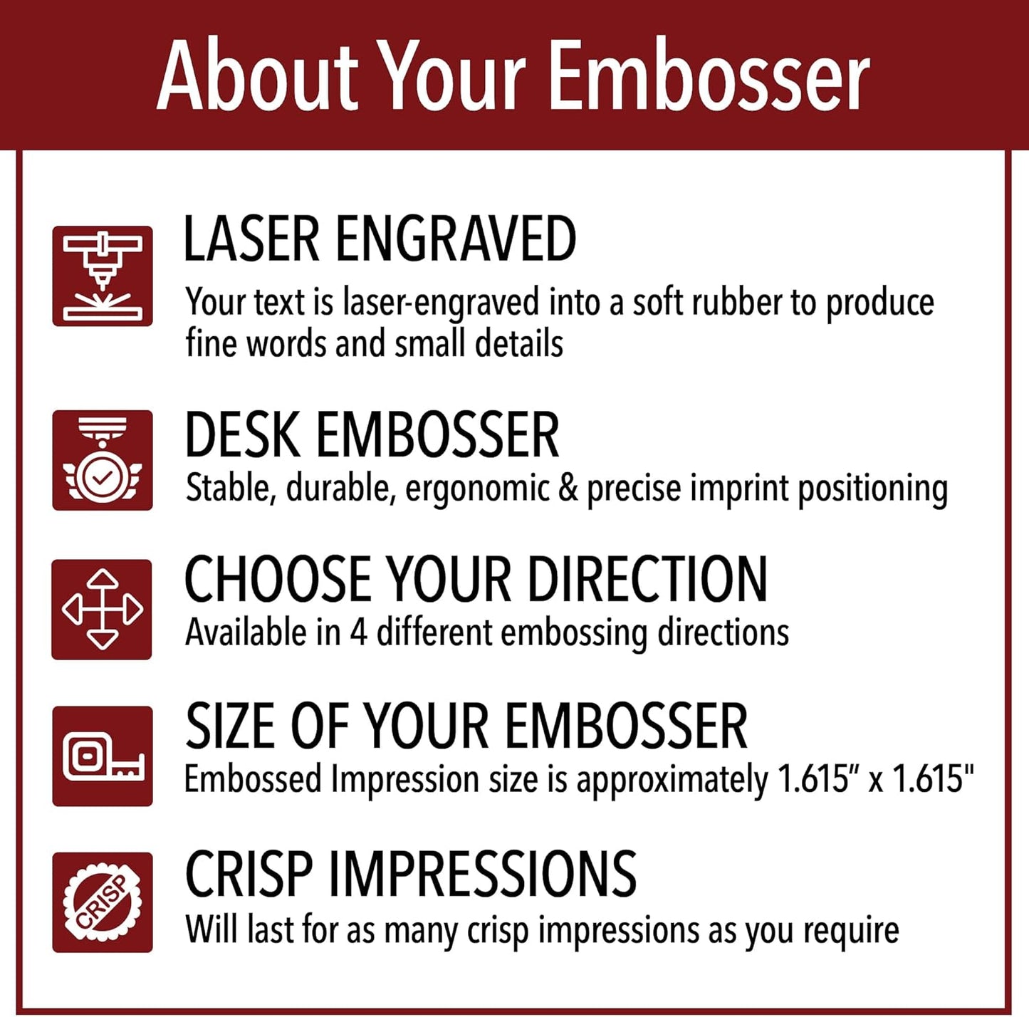 Washington Round Notary Embosser | Official State Embosser | Official Seals | Meets State Specifications (Washington, Round Embosser)