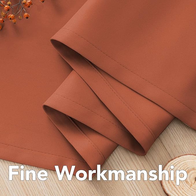H.VERSAILTEX Solid Thermal Insulated Grommet Blackout Window Curtain Panels for Nursery & Infant Care - Orange - 52" W x 72" L - Set of 2 Panels