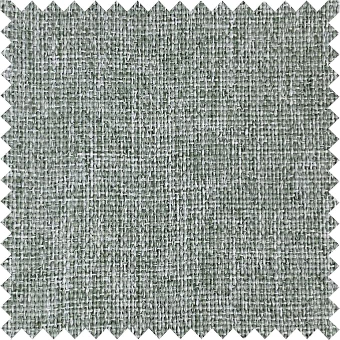 Macochico Pinch Pleated Blackout Curtains 102 Inches Long 100% Blackout Natural Linen Drapes for Bedroom Living Room Windows Farmhouse Burlap Curtains with Tieback 52”Wx102”L Fog Green 1 Panel