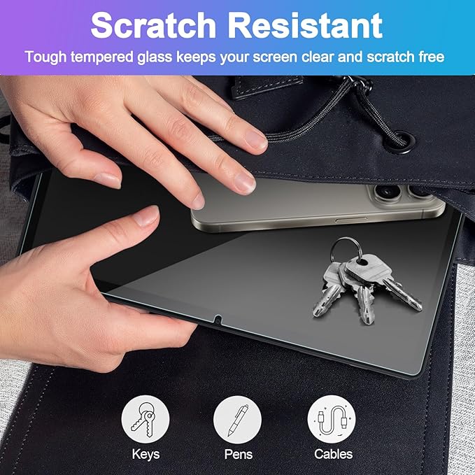 Caweet Screen Protector for Samsung Galaxy Tab A9+ / A9 Plus 11 Inch 2023 Released, 9H Hardness HD Tempered Glass Film Guard, 2 Pack
