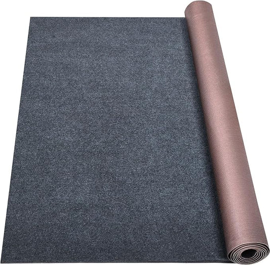 Marine Carpet,5 FT x 15 FT Dark Gray Indoor Outdoor Carpet 0.2" Thick Boat Carpet with Water-Proof TPE Backing, Non-Slide Outdoor Marine Carpet Roll for Home, Patio, Porch, Deck