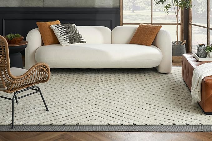 Nourison Home Positano Charcoal 8' x 10' Area Rug, Modern, Solid, Indoor/Outdoor, Easy Cleaning, Non Shedding, Bed Room, Living Room, Deck, Backyard