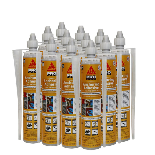 SIKA AnchorFix-2 High-Performance Construction Adhesive, 12-Pack, 10.1 Oz â Fast-Curing Epoxy for Anchoring in Concrete, Masonry & Steel, Solvent-Free, Ideal for Heavy-Duty Projects