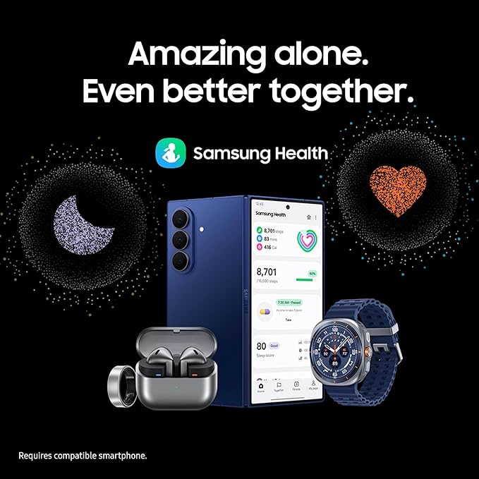 Samsung Galaxy Watch Ultra (2025) 47mm LTE Smartwatch, Titanium Casing, Advanced Sleep Coaching, Running Coach, Energy Score, Heart Rate Tracking, GPS, Titanium Gray [US Version, 2 Yr Warranty]