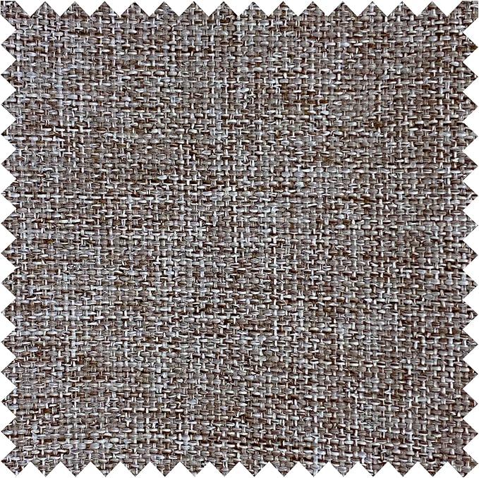 Macochico 120”Wx102”L 100% Blackout Linen Curtains Pinch Pleated Thermal Panels for Sliding Door Bedroom Living Room Farmhouse Shabby Chic Light Coffee Burlap Curtains with Tieback 1 Panel