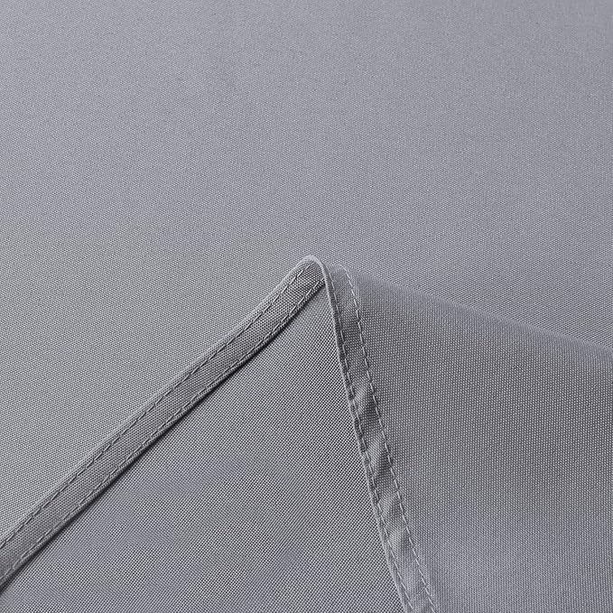 sancua Rectangle Tablecloth - 90 x 132 Inch - Water Resistant Spill Proof Washable Polyester Table Cloth, Decorative Fabric Table Cover for Dining Tables, Buffet Parties and Camping, Light Grey