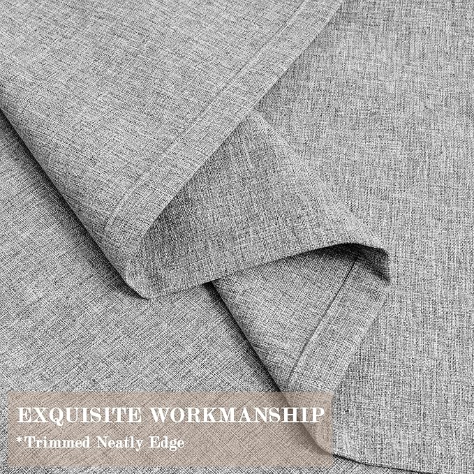 120" Wx108 L Linen Room Divider Drapes for Doorway/Glass Window/Sliding Door/Patio, Extra Wide Pinch Pleated Full Blackout Curtains for Girls Boys Teen Kids Room, 1 Panel, Light Grey