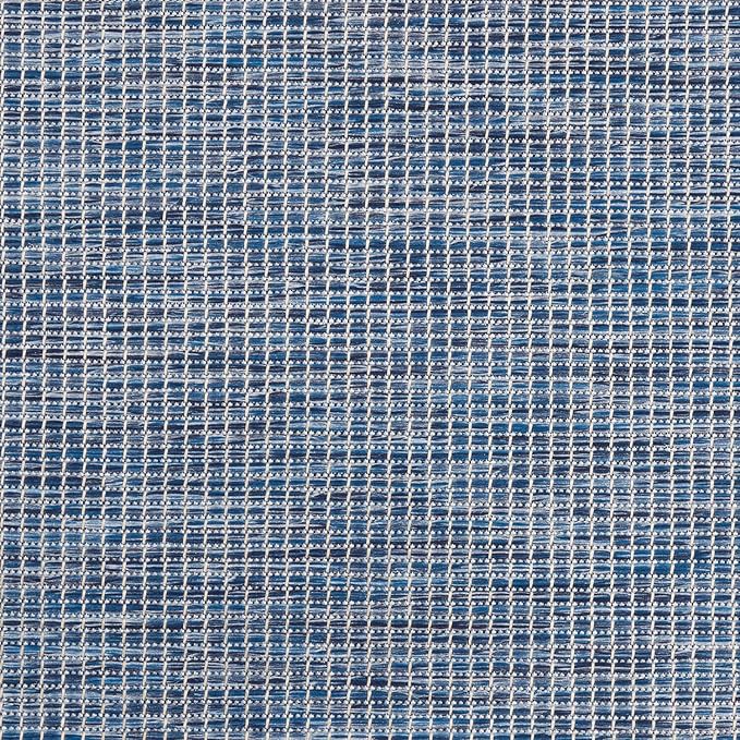 Nourison Positano Indoor-Outdoor Navy Blue 9' x 12' Area Rug, Easy Cleaning, Non Shedding, Bed Room, Living Room, Dining Room, Backyard, Deck, Patio (9x12)