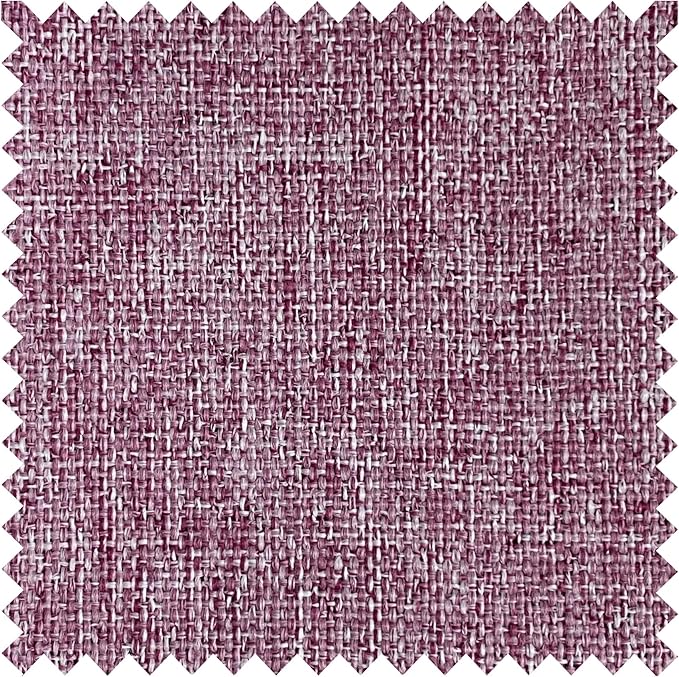 Macochico 100”Wx102”L 100% Blackout Pinch Pleated Linen Curtains for Sliding Door Bedroom Living Room Farmhouse Thermal Insulated Lilac Burlap Drapes with Tieback 1 Panel Shabby Chic Style