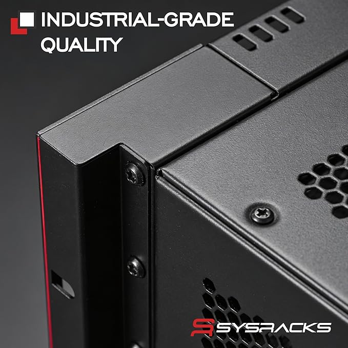 Sysracks - Server Rack – Wall Mount Rack - Locking Cabinet for Network - Electronics - Security - Audio - Video - AV Equipment - Data Rack - Legs/Power Strip/Shelf/Fan - 24-Inch Deep Sysracks… (18U)