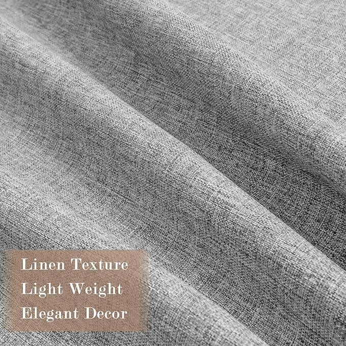 120" Wx102 L Linen Room Divider Drapes for Doorway/Glass Window/Sliding Door/Patio, Extra Wide Pinch Pleated Full Blackout Curtains for Girls Boys Teen Kids Room, 1 Panel, Light Grey