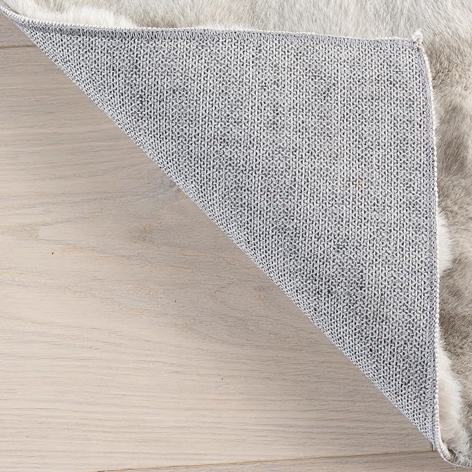 nuLOOM 7'6" x 9'6" Cozy Plush Area Rug, Machine Washable, Non-Slip, Soft Fluffy Shag Carpet for Living Room Bedroom Kids Room Nursery Home Decor, Jeni Grey