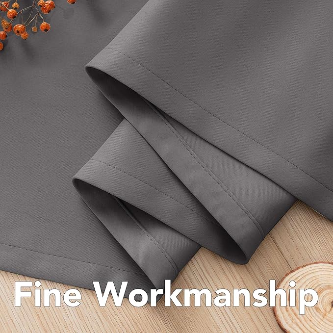H.VERSAILTEX Blackout Curtains for Bedroom Thermal Insulated Room Darkening Living Room Curtains 84 Inch Long Grommet Privacy Protection Window Curtain Panels/Drapes, 2 Panels, Charcoal Grey