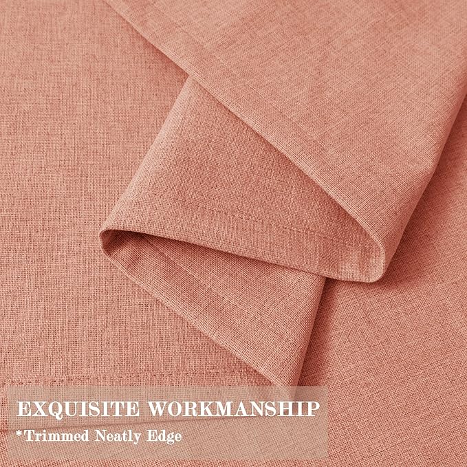 Full Blackout Privacy Curtains, 240 Inch Extra Wide Linen Blend Drapes, Pinch Pleat Window Drapery for Room Divider Storage/Space Room Separation, 1 Panel, W 240" x L 102", Orange