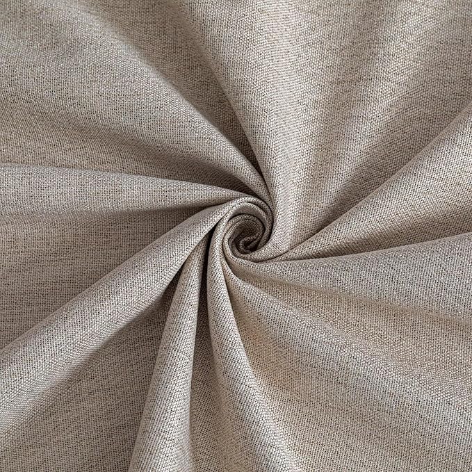 Blackout Curtains 84 Inch Length 2 Panels Set, 100% Black Out Textured Thermal Curtains, Grommet Privacy Light Blocking Drapes for Living Room Bedroom Luxury Decor(52W × 84L inch, Beige)