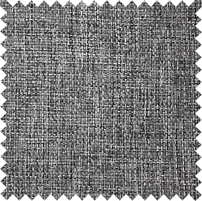 Macochico 100”Wx102”L 100% Blackout Pinch Pleated Linen Curtains for Sliding Door Bedroom Living Room Farmhouse Thermal Insulated Gray Burlap Drapes with Tieback 1 Panel Shabby Chic Style